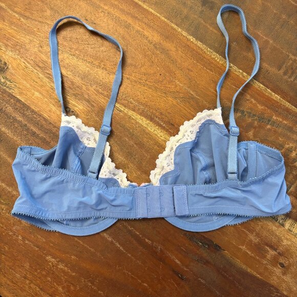 Victoria's Secret Womens Bra Unlined Demi/Non Double Adjustable Blue Size 36C - Picture 2 of 4